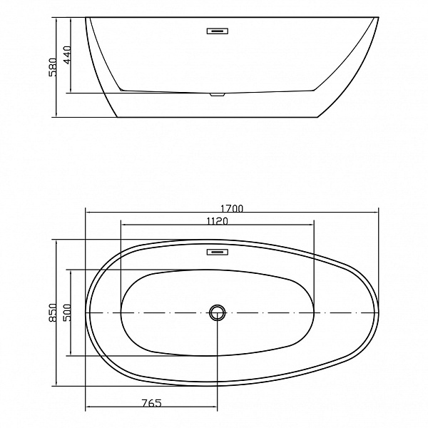 Акриловая ванна отдельностоящая Swedbe Vita 8806