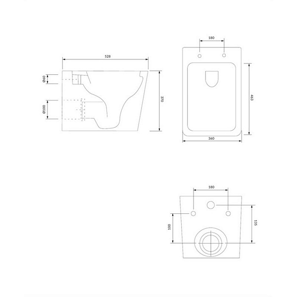 Унитаз подвесной Omnires Boston BOSTONMWBP