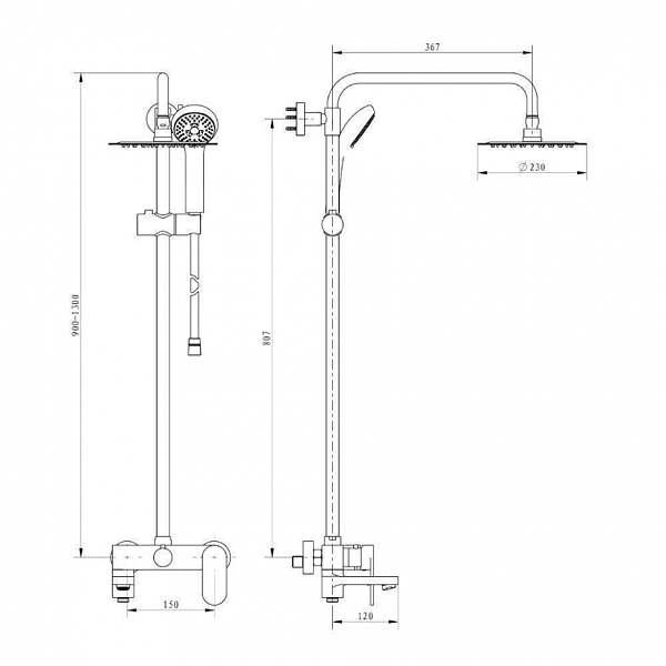 Душевая система Grohenberg GB7011NK
