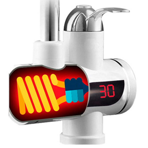 Кран-водонагреватель проточный с индикацией MATRIX SM-HY30071