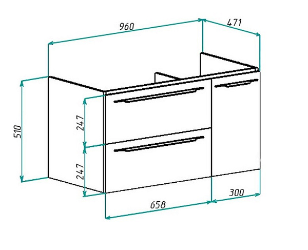 Тумба с раковиной Bellezza "Луиджи 100" капучино 