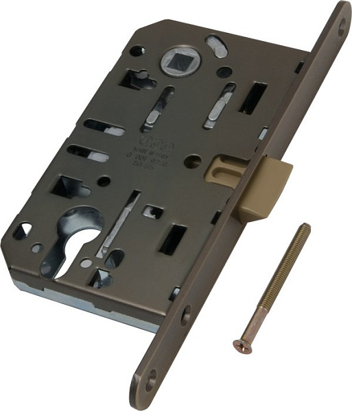 Замок межкомнатный под цилиндр AGB MEDIANA EVOLUTION античная бронза B01103.50.12