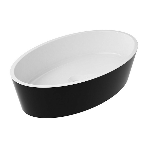 Раковина Omnires Siena SIENAUNBCP 50х30 см белый/черный