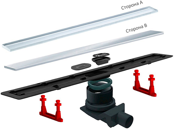 Душевой лоток Pestan Confluo Frameless Line 550 матовый хром 13701230