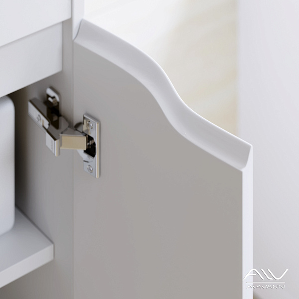 Тумба с раковиной Alavann Crystal 75 белая