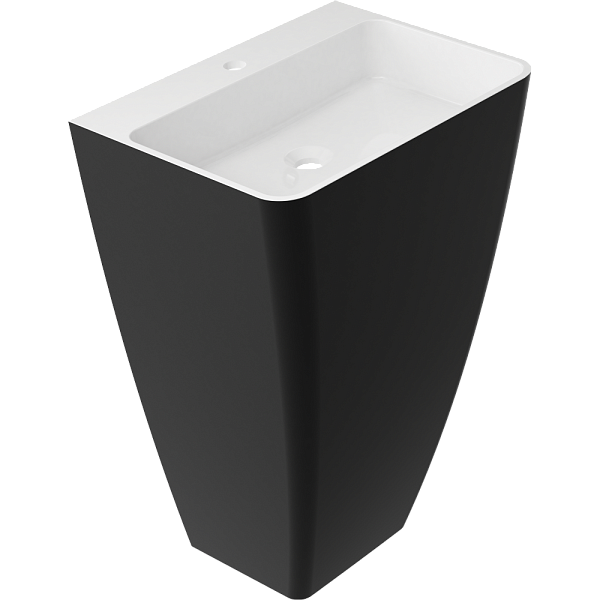 Раковина Omnires Parma PARMAUWBCP 55x43 см белый/черный