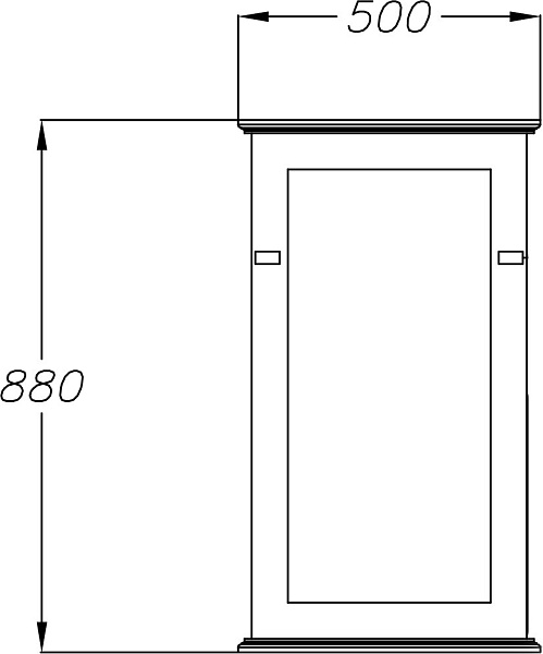 Зеркало Opadiris "Палермо" 50 белое матовое