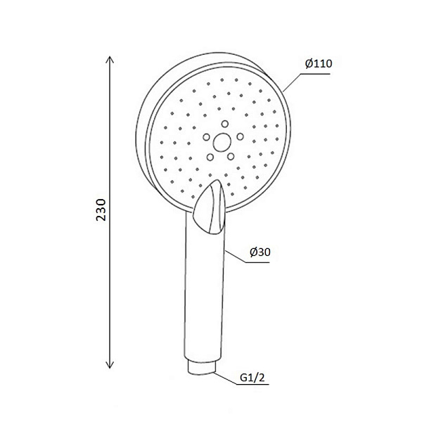 Душевая лейка RedBlu by Damixa Origin One 2.0 918100200