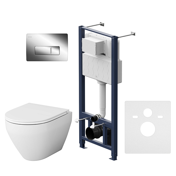 Комплект инсталляция с унитазом и клавишей AM.PM Spirit 2.0 IS48051.701700