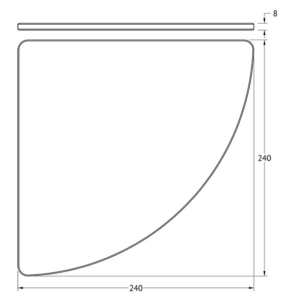 Запасное угловое стекло Artwelle Universell ASP 010