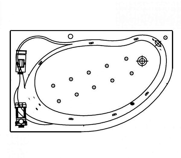 Акриловая ванна Kolpa-San Amadis Superior 160х100 QUAT R (правая)