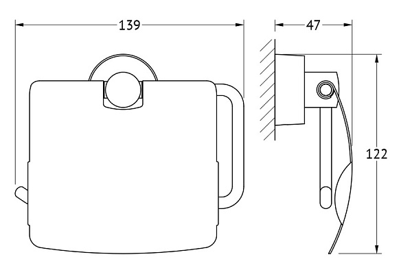 Держатель туалетной бумаги с крышкой FBS Nostalgy NOS 055