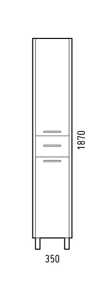 Шкаф-пенал напольный COROZO "Верона 35"