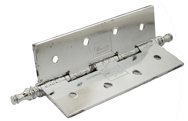 Петля дверная универсальная Venezia CRS012 152x89x4 полированный хром + черный