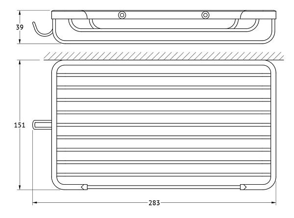 Полка-решетка с крючком FBS Ryna RYN 021