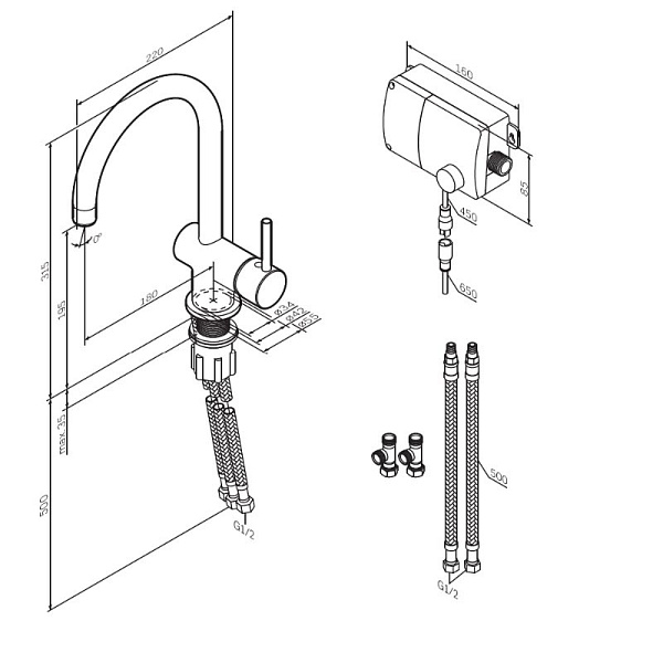 Смеситель для кухни AM.PM Like S F8007900