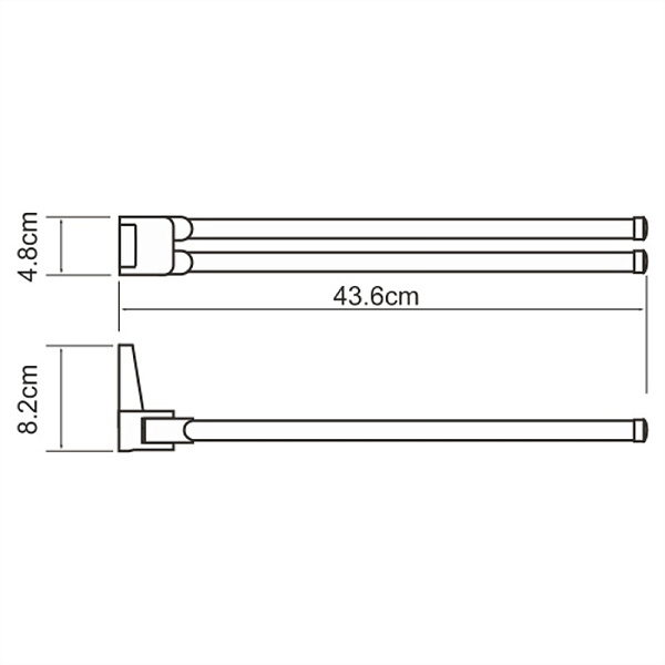 Полотенцедержатель двойной WasserKraft Lopau K-6031