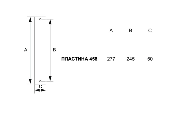 Дверная ручка на планке Melodia Isabel 266/458 Pass