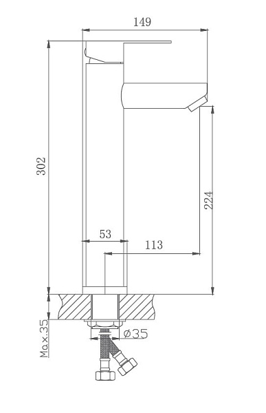 Смеситель для раковины Haiba HB11801
