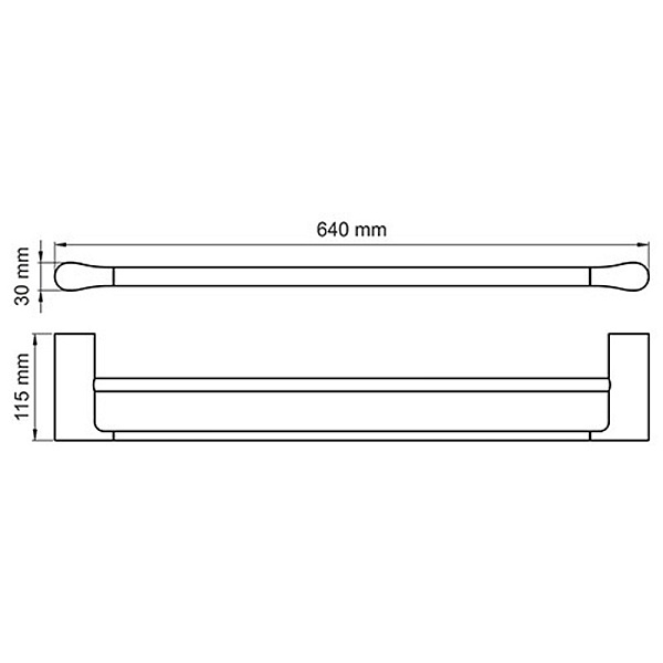 Полотенцедержатель двойной WasserKraft Aisch K-5940