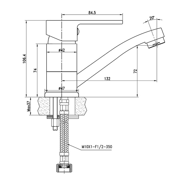 Смеситель для раковины  Lemark Plus Grace LM1507C