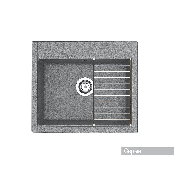 Кухонная мойка Aquaton Делия 60 1A715232LD230 серый