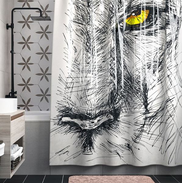 Шторка для ванны WasserKraft Isar SC-73101