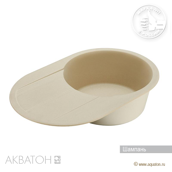 Кухонная мойка Aquaton Амира 1A712932AI290 шампань
