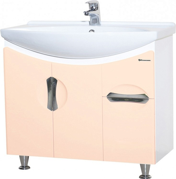 Тумба с раковиной Bellezza "Лагуна 75" бежевая (1 ящик)