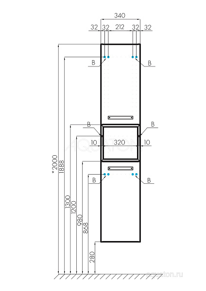 Настенный шкаф Aquaton "Лофт Фабрик" дуб кантри