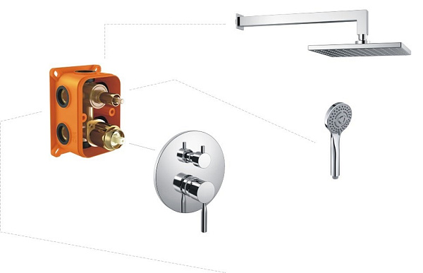 Душевая система со смесителем Haiba HB81088-3