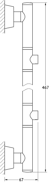Штанга для 2-х аксессуаров FBS Vizovice VIZ 077