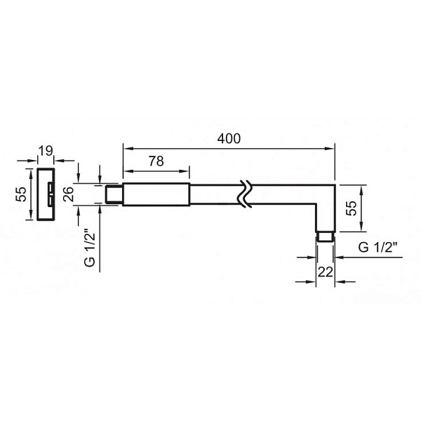 Кронштейн для верхнего душа Noken Rondo N192452301