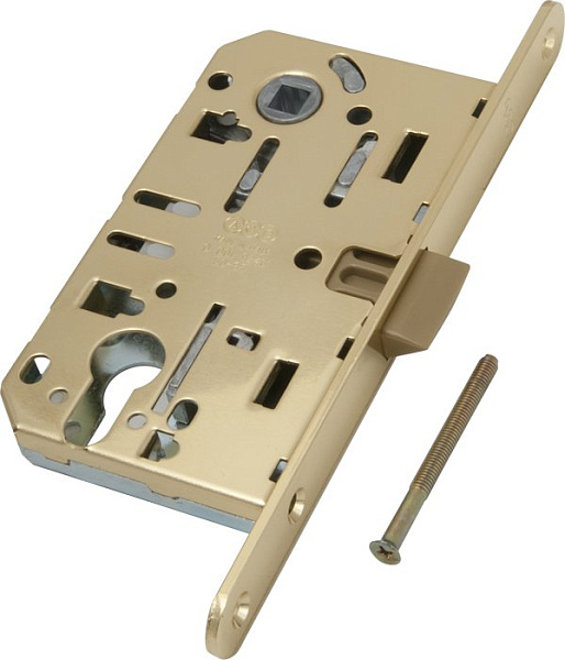 Замок межкомнатный под цилиндр AGB MEDIANA EVOLUTION латунь B01103.50.03 