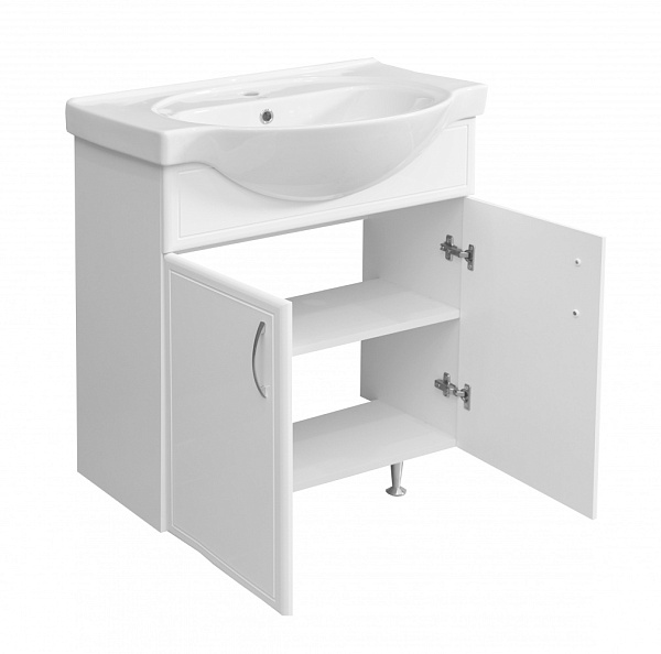 Тумба с раковиной напольная Stella "Концепт 70" белая