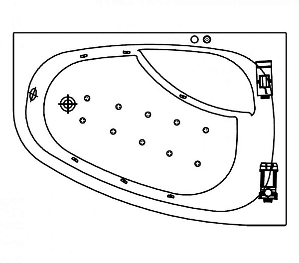 Акриловая ванна Kolpa-San Chad-S Superior 170х120 L (левая)