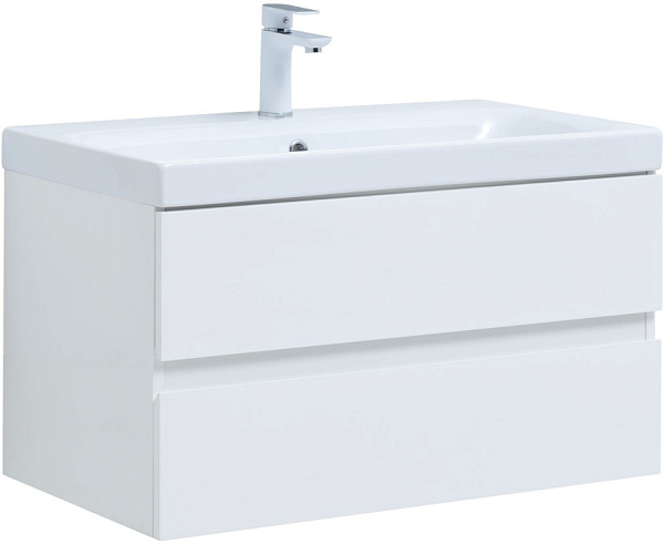 Тумба с раковиной Aquanet Беркли 80 белый