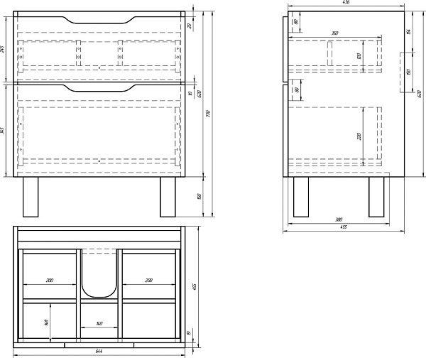Тумба с раковиной подвесная Dreja "Q Plus 70"