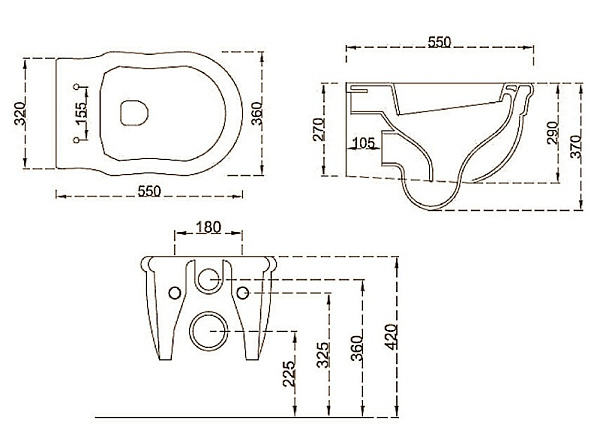 Унитаз подвесной Caprigo Boheme DW10