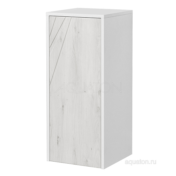 Настенный шкаф одностворчатый Aquaton "Сакура" ольха наварра/белый глянец с б/к
