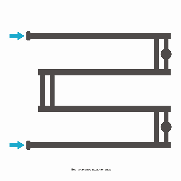 Полотенцесушитель СУНЕРЖА High-Tech model "M" 500x650