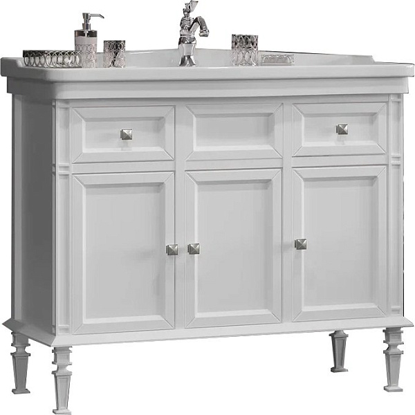 Тумба с раковиной Opadiris "Кантара 105" белый матовый