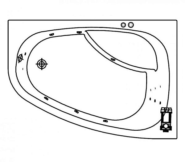 Акриловая ванна Kolpa-San Chad-S Optima 170х120 L (левая)