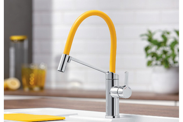 Смеситель для кухни Blanco Viu-S (+4 цветных съемных шланга)