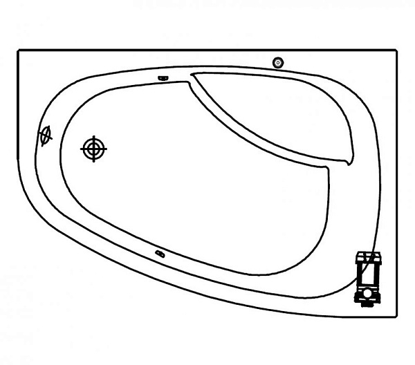Акриловая ванна Kolpa-San Chad-S Oxygen 170х120 L (левая)