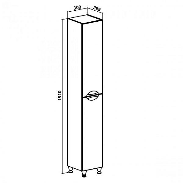 Шкаф-пенал Runo "Барселона 30"
