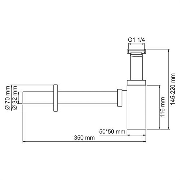Сифон для раковины WasserKraft A096