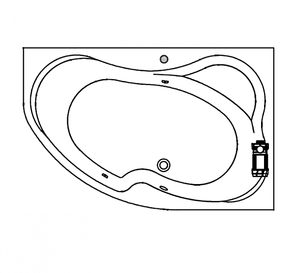 Акриловая ванна Kolpa-San Lulu Air 170x110 L (левая)