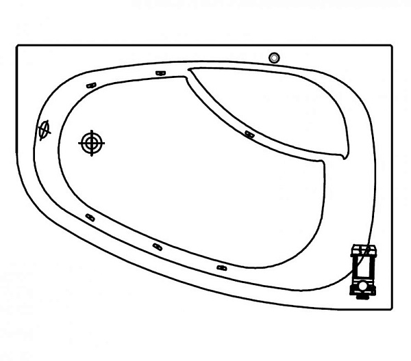 Акриловая ванна Kolpa-San Chad-S Standart 170х120 L (левая)