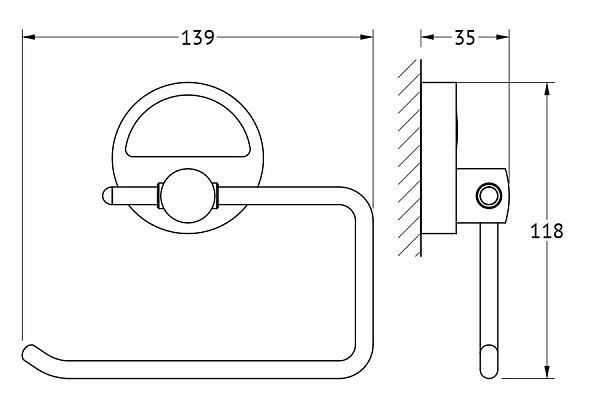 Держатель туалетной бумаги FBS Luxia LUX 056